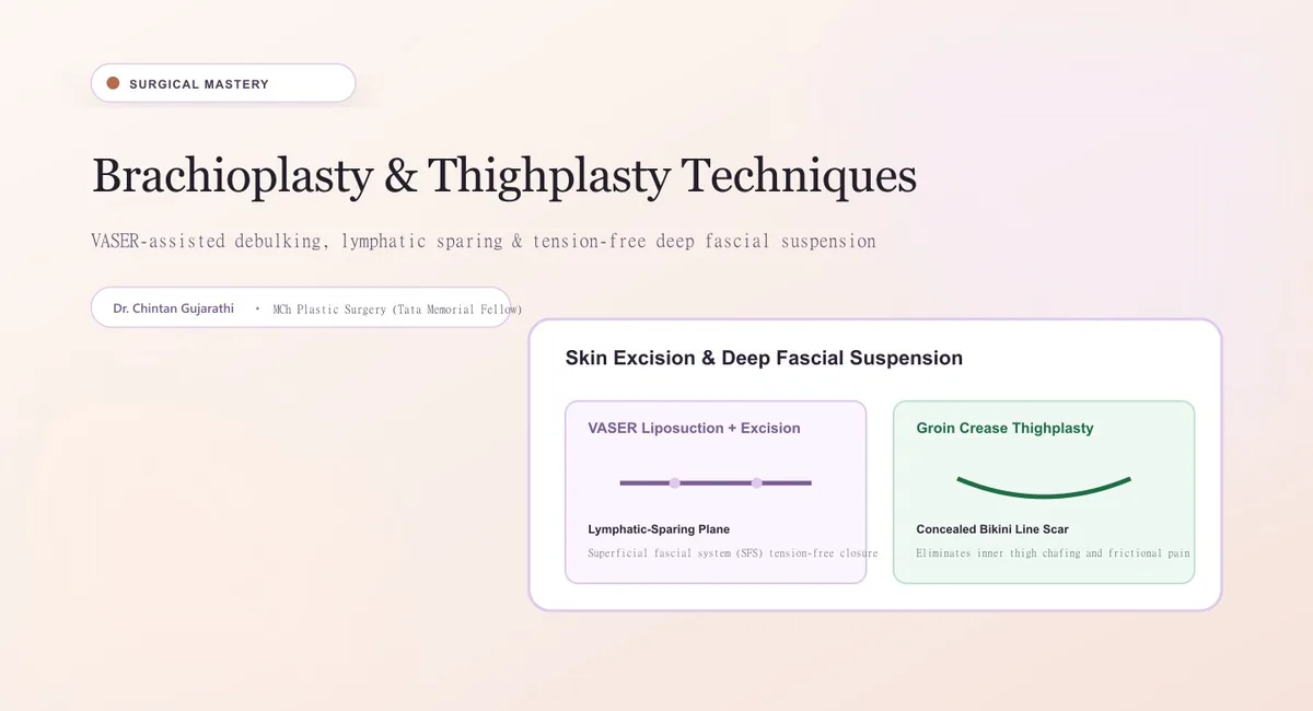 Arm Lift (Brachioplasty) & Thigh Lift clinical illustration